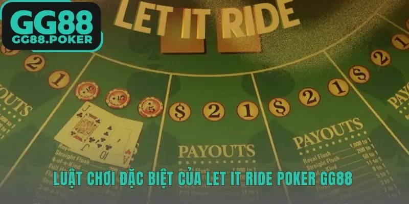 Luật chơi Let It Ride Poker GG88 cho phép người chơi rút lại tiền cược