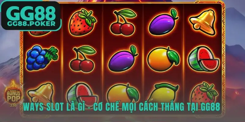 Ways slot GG88 định nghĩa thắng bằng biểu tượng cột liền kề